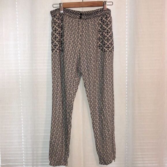 SportsGirl 12 Navy White Light Ankle Cropped Summer Pants - Picture 1 of 12